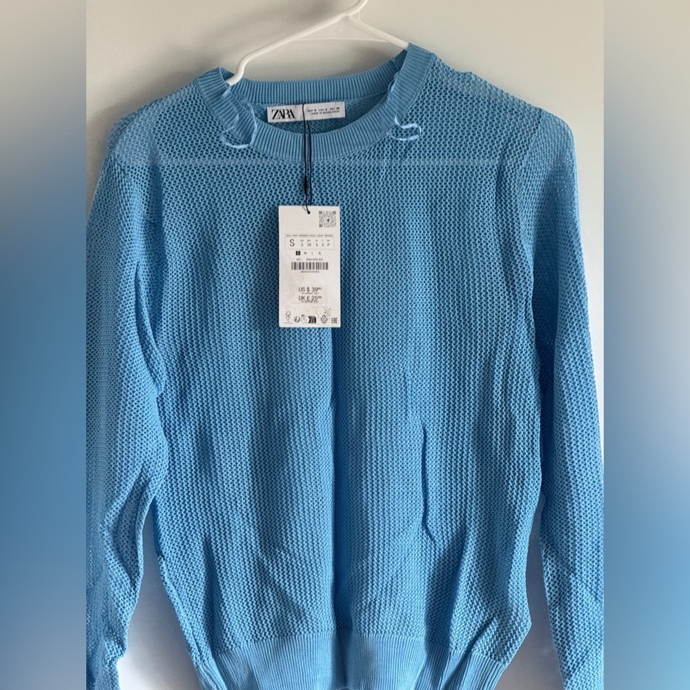 Zara Blue knit top‎